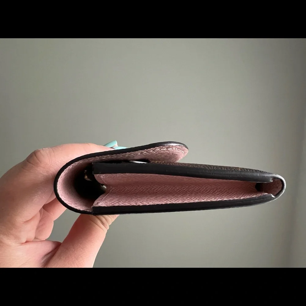 Authentic Brown Monogram Emilie Wallet (Rose Ballerina) Louis Vuitton w/ Date - Picture 10 of 11